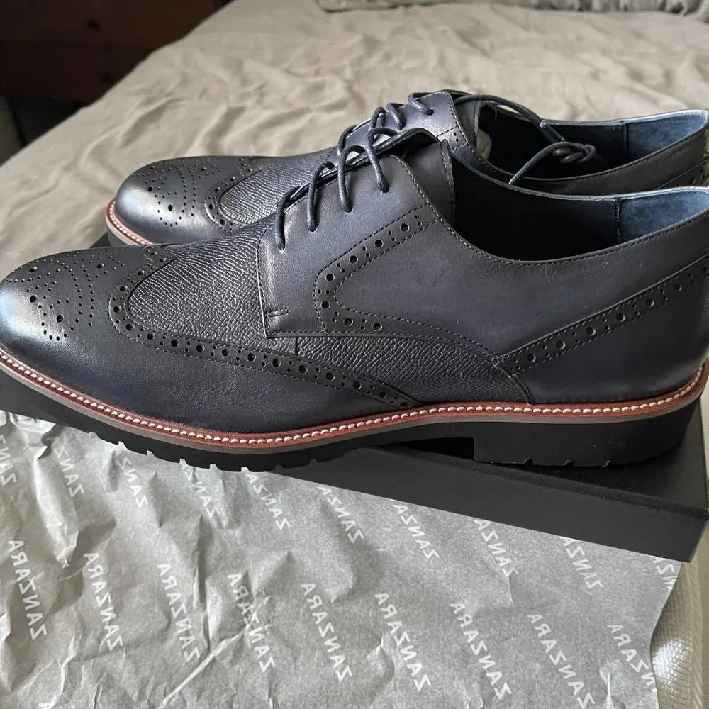 Zanzara Men's Navy Shoes NIB Size 11